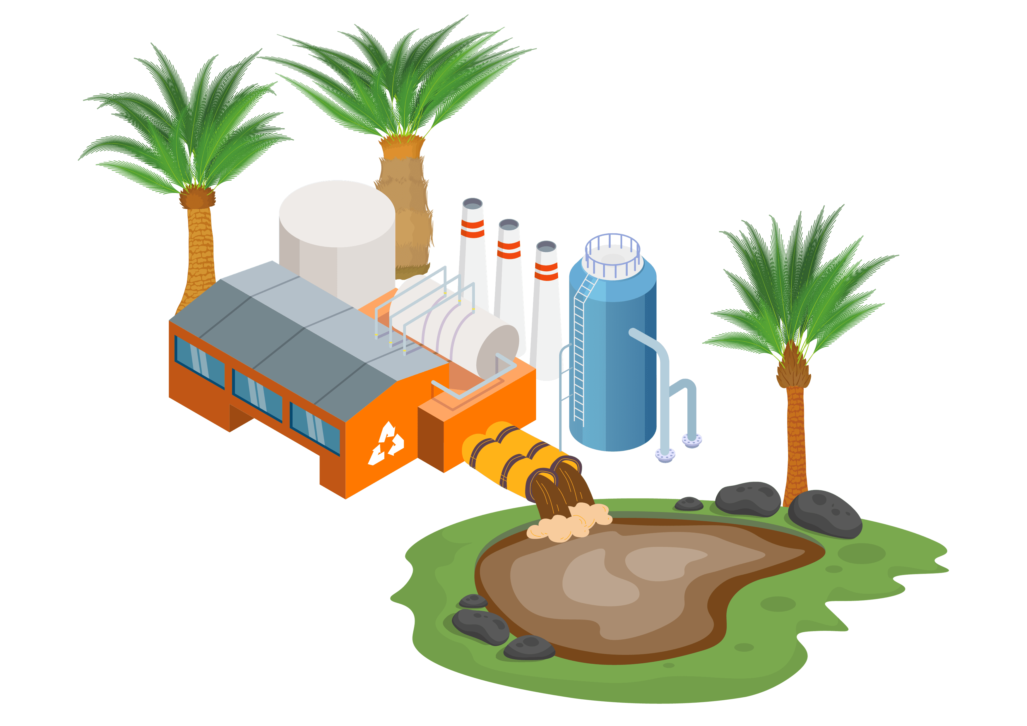 masalah limbah cair pabrik kelapa sawit PT Aqua Jaya Sumber