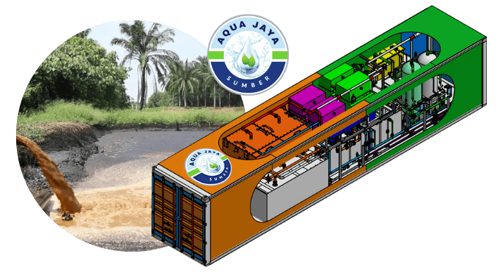 pengolahan limbah cair pabrik kelapa sawit PT Aqua Jaya Sumber